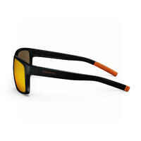 Sonnenbrille Wandern MH530 Kategorie 3 Erwachsene schwarz/orange