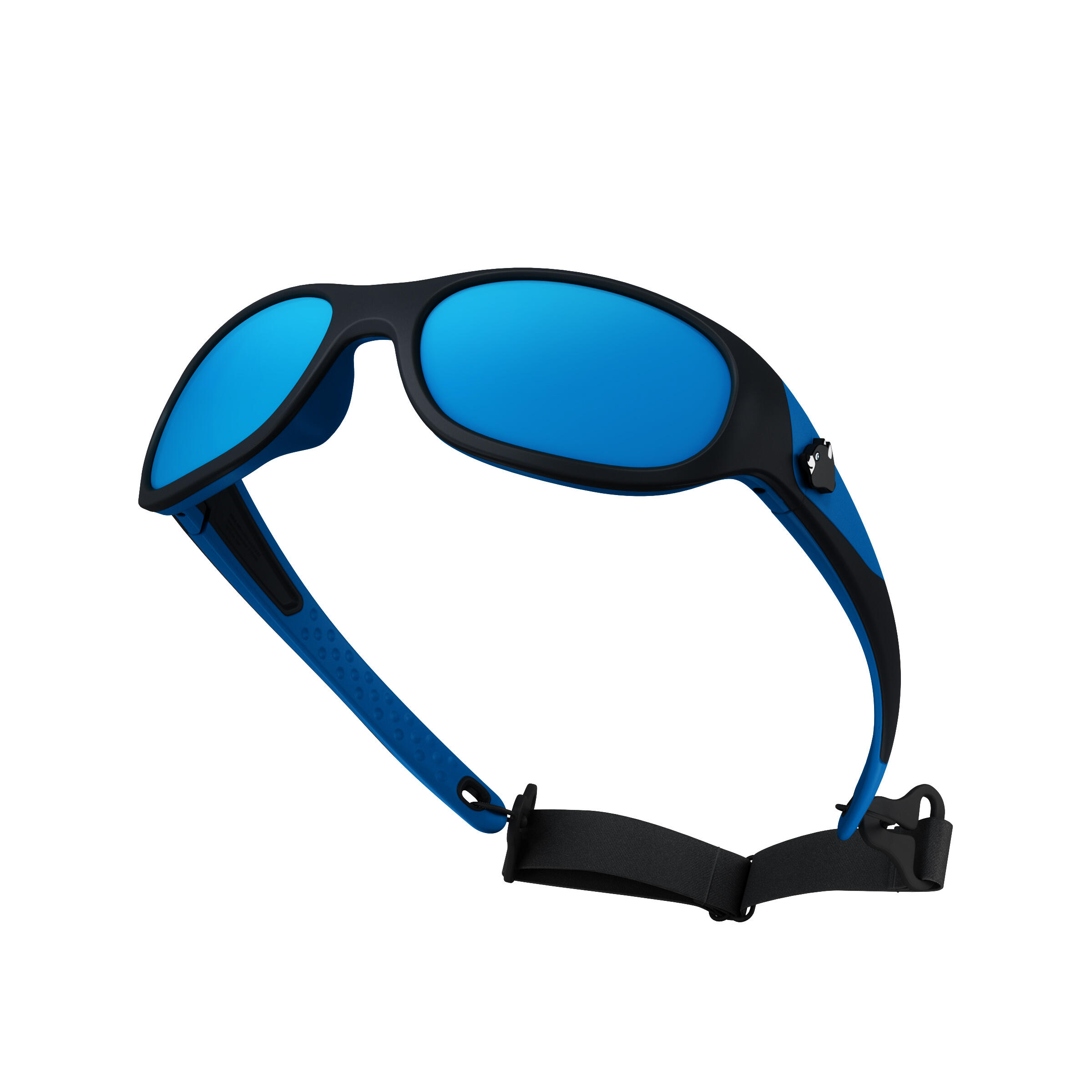 Kids’ Hiking Category 4 Sunglasses – MH K 500 Black/Blue - QUECHUA