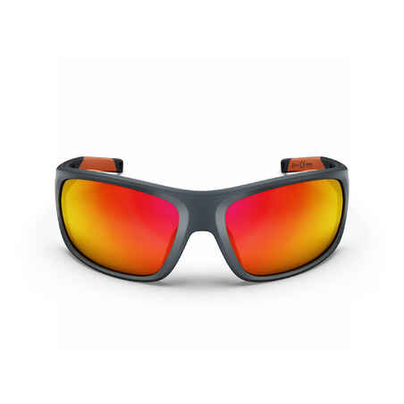 Sonnenbrille MH580 Wandern polarisierend Kategorie 4 Erwachsene grau/orange
