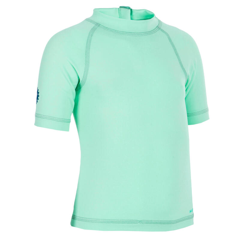 Peuter uv-shirt met korte mouwen lichtgroen