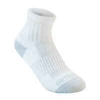 Kids' Mid Sports Socks RS 500 Tri-Pack - White/Navy