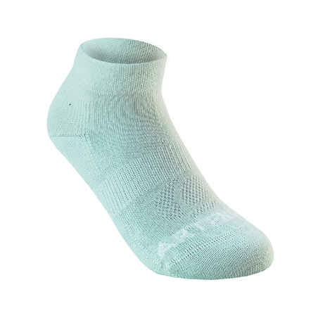 Kids' Mid Sports Socks Tri-Pack RS 160 - Green/White/Navy