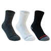 Tennissocken RS 500 High Kinder 3er-Pack schwarz/weiss/grau