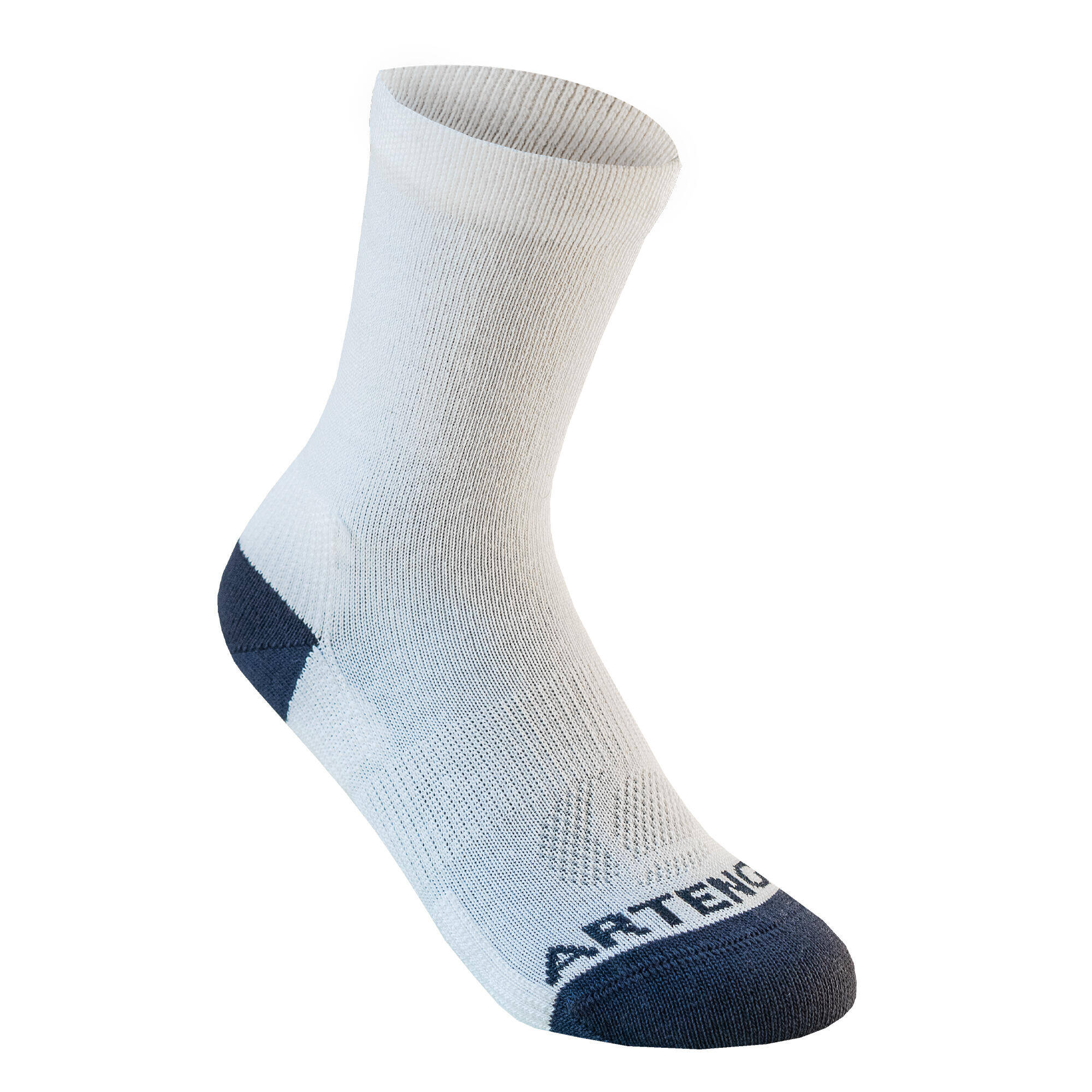 Kids Tennis Socks High Ankle x3 - RS 160 White/Navy/White -  2