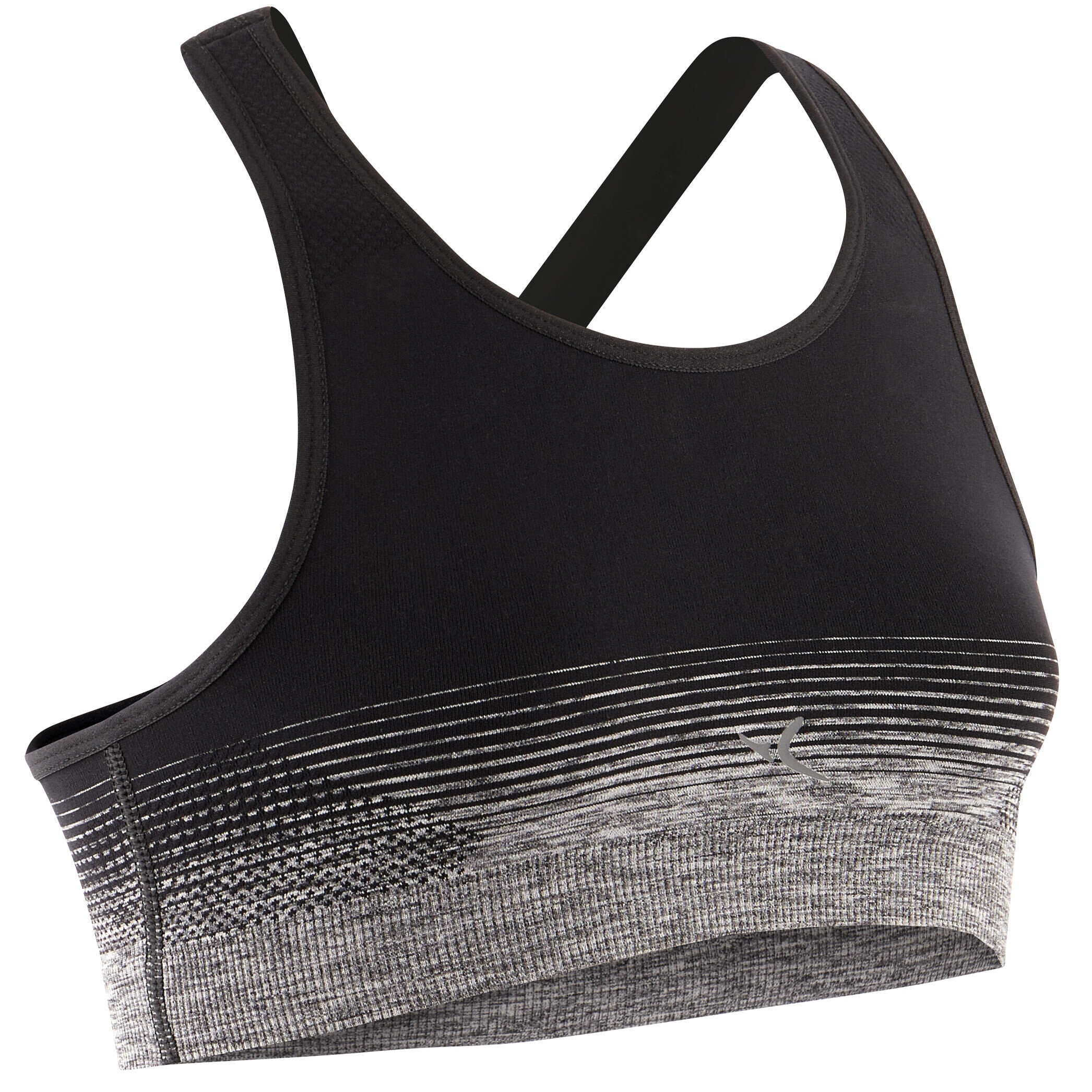 DOMYOS Girls' Gym Sports Bra 580 - Black