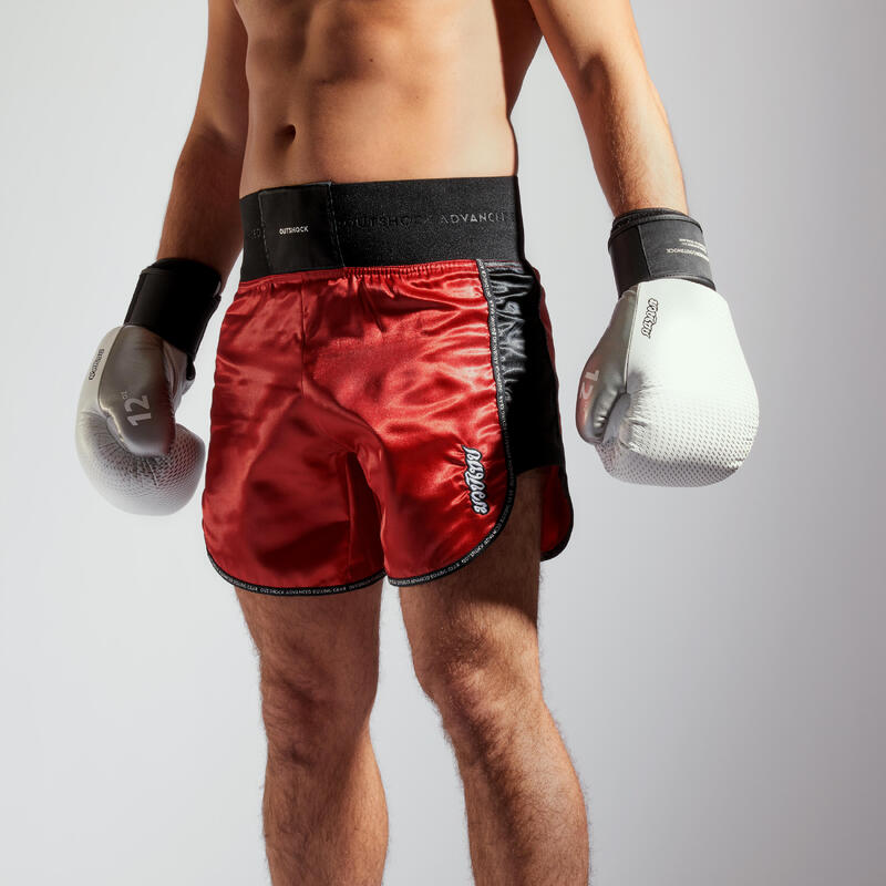 Short pantalon corto muy thai kick boxing 900 rojo | Decathlon