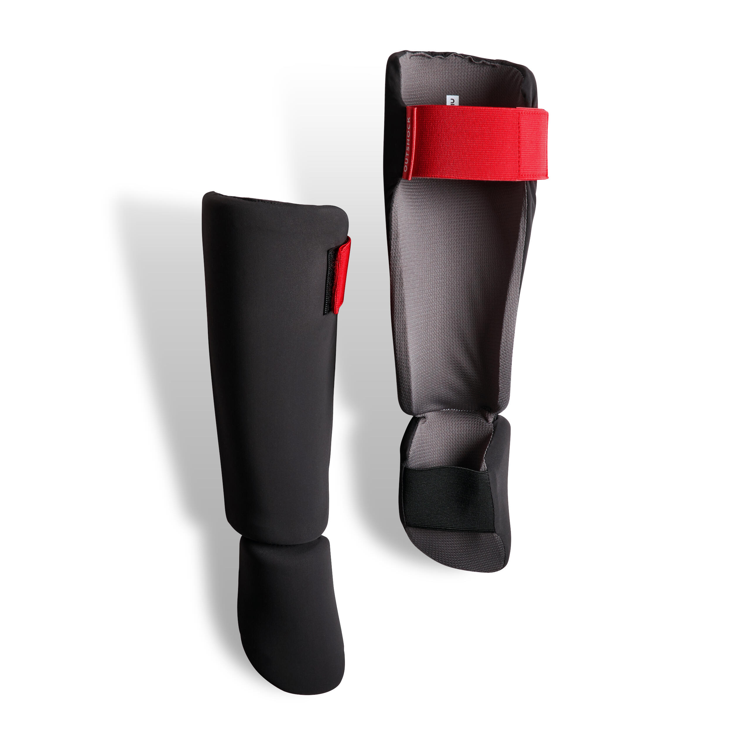 Kids' Kickboxing Shin-Foot Guard - 100 - OUTSHOCK
