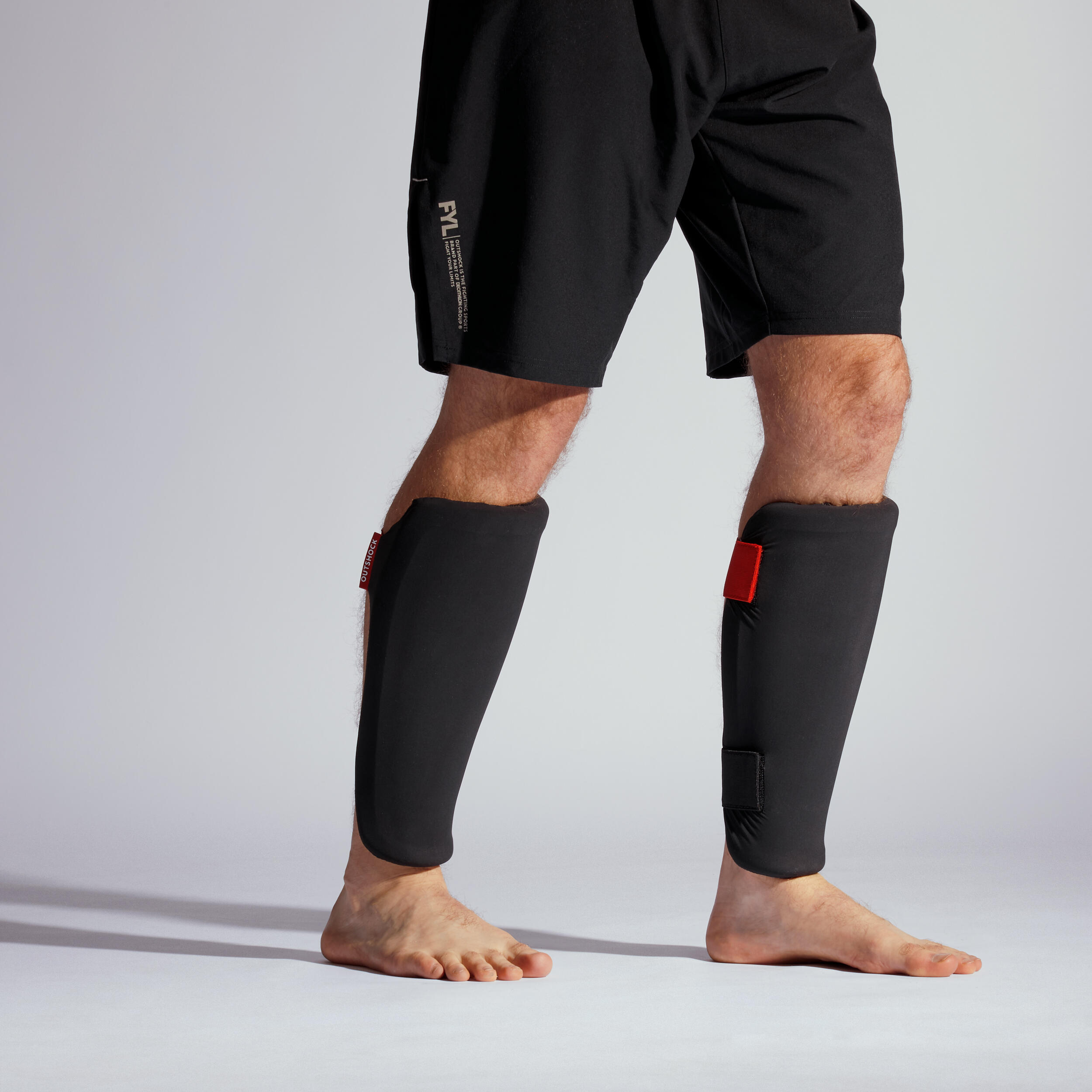 Football Shin Pad Sleeves - Black KIPSTA