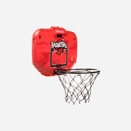 Canasta de basquetbol transportable de pared - SET K900 rojo negro