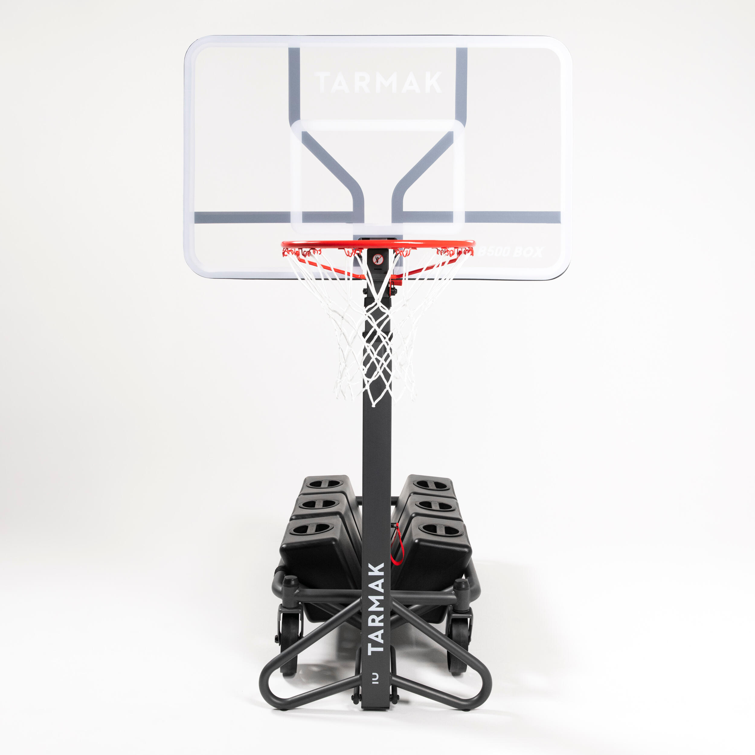 Basketball Hoop with Adjustable Stand - B 500 Grey - TARMAK