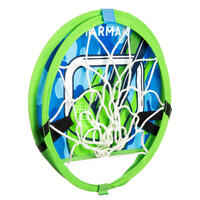 لوحة  كرة سلة متنقلة مع حلقة كرة 100 للأطفال/البالغين - أخضر/أزرق
