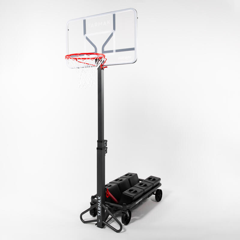 Kids'/Adult Basketball Hoop B500.2.4m to 3.05m. Sets up and stores in 2 minutes