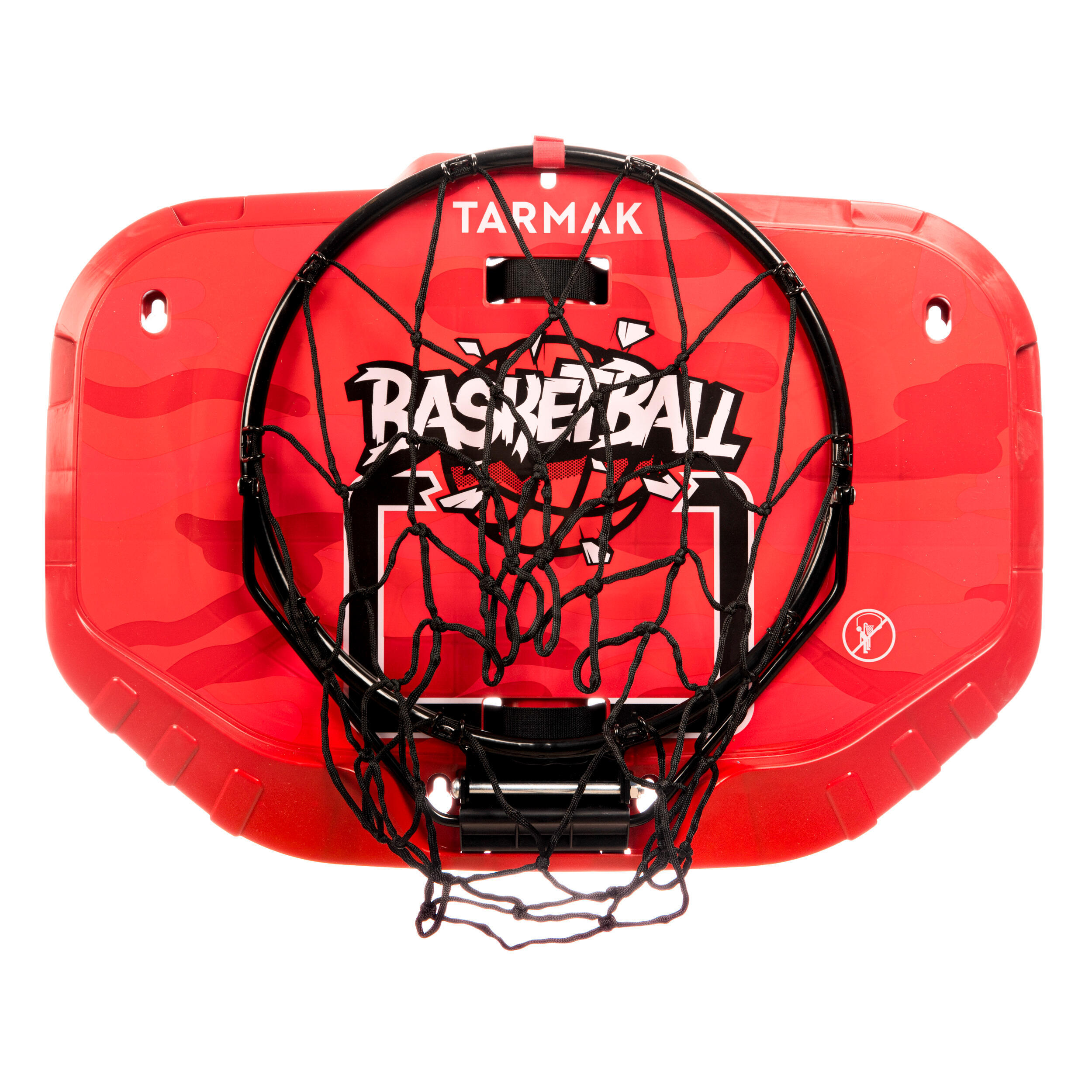 Wall-Mounted Transportable Basketball Hoop Set K900 - Red/Black 3/5