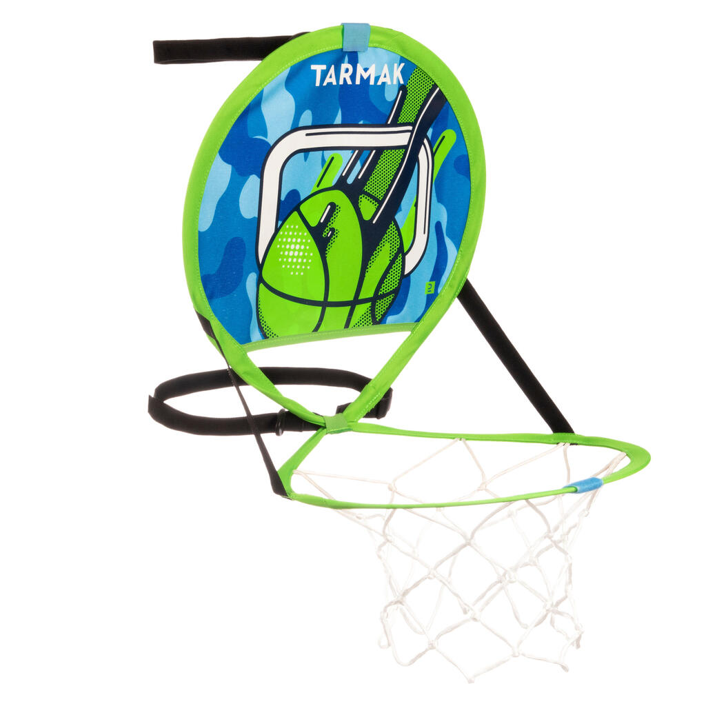 Panier de basket mural transportable avec ballon - HOOP 100 Vert Bleu