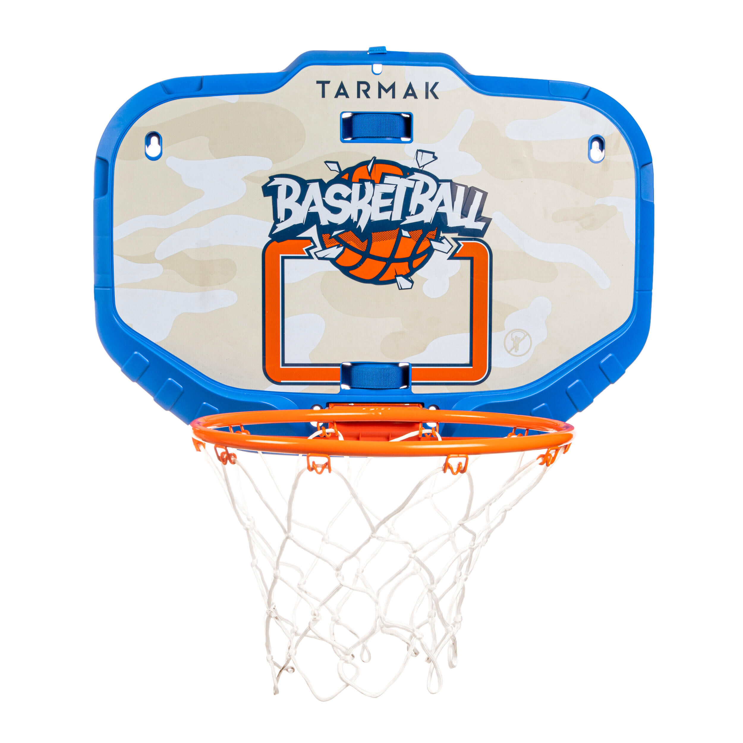 TARMAK Wall-Mounted Transportable Basketball Hoop Set K900 - Blue/Orange