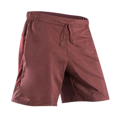 SHORT DE RUNNING HOMME RESPIRANT KALENJI DRY + BORDEAUX CHINÉ