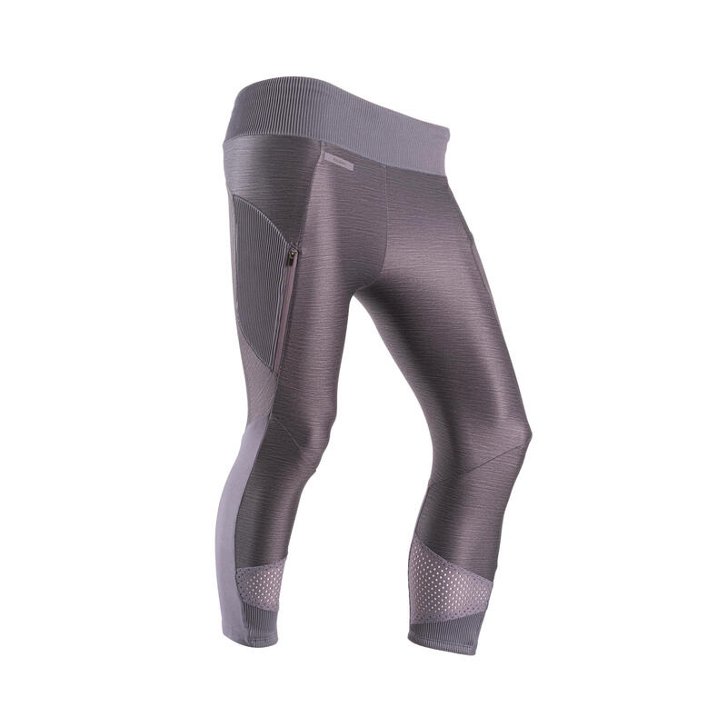 Dámské běžecké 3/4 legíny Run Dry+ Feel fialové 