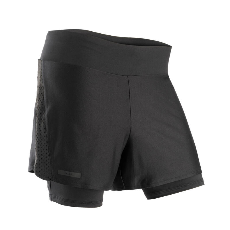 Short pantalón corto mallas integradas negro | Decathlon