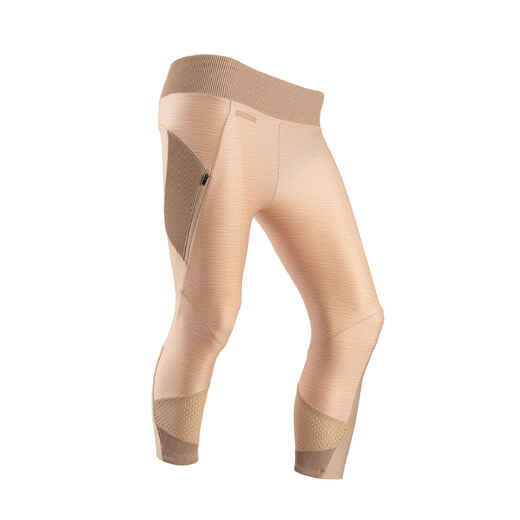 
      Women's short running leggings Dry+ Feel - beige
  