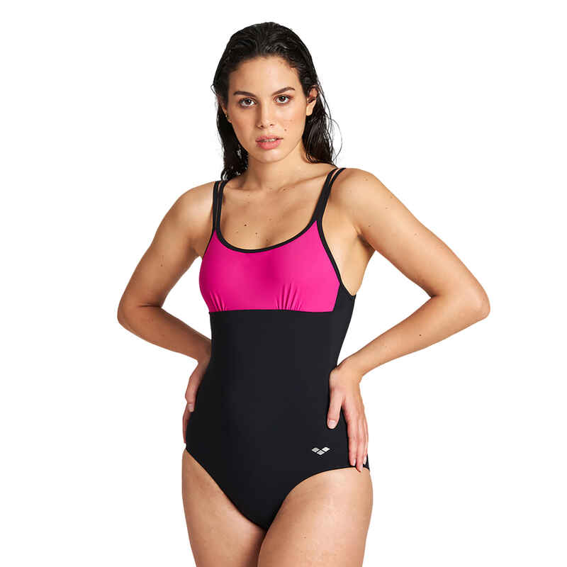 Badeanzug Arena Betta U Back figurformend Damen schwarz/rosa