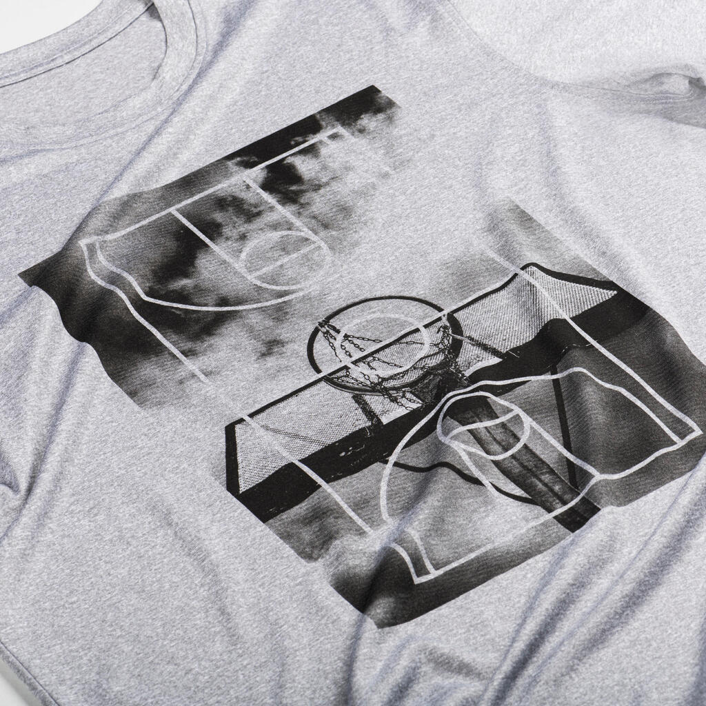 Damen/Herren Basketball T-Shirt - TS500 Fast schwarz