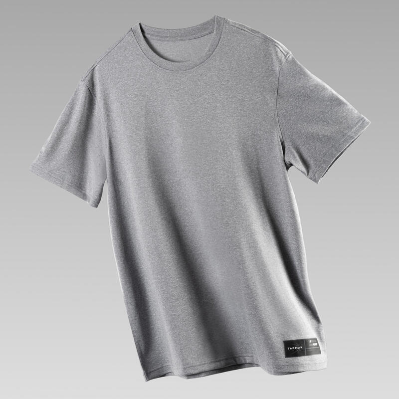 T-SHIRT / MAILLOT DE BASKETBALL HOMME TS500 GRIS