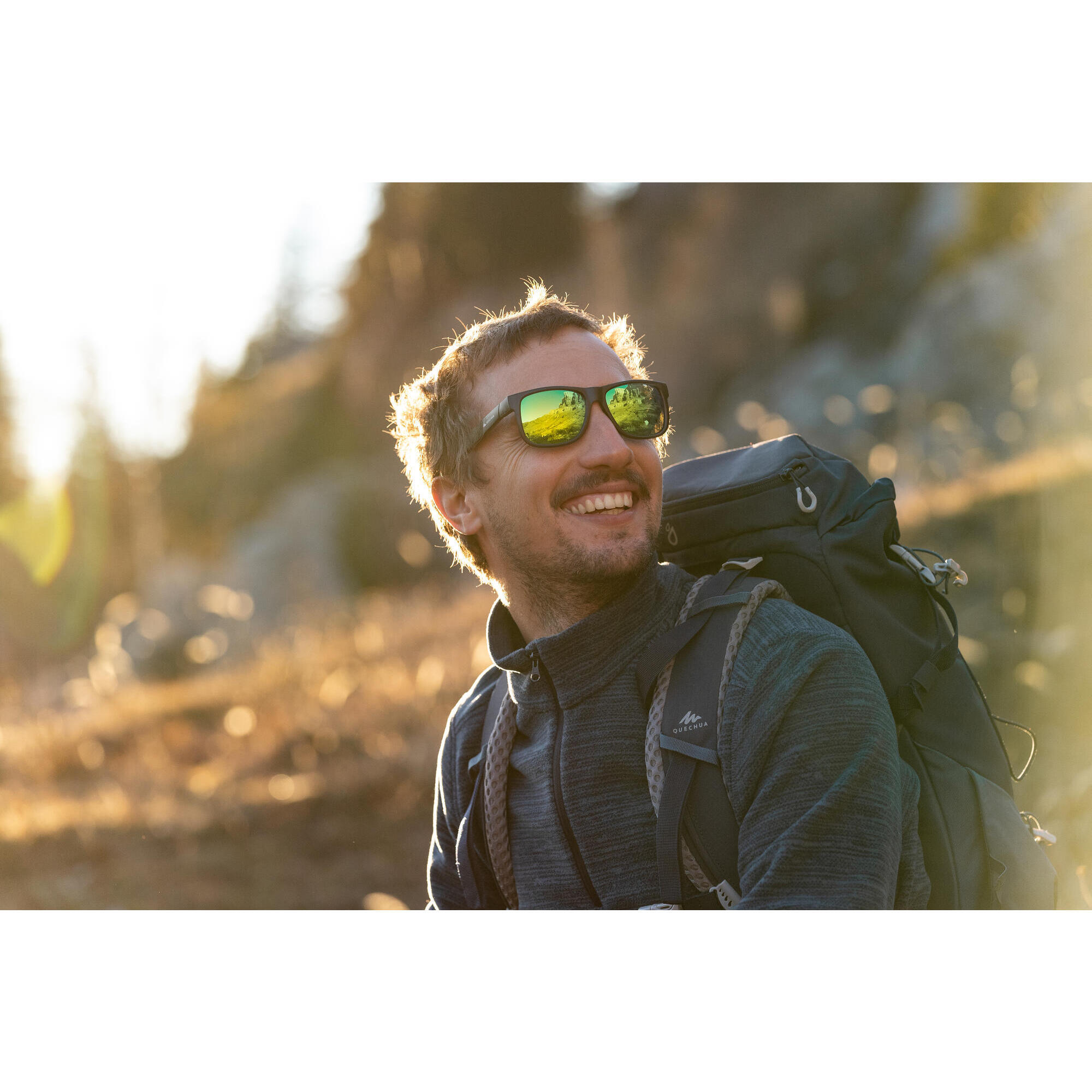 Очки солнцезащитные походные категория 3 для взрослых поляризованные MH140 QUECHUA