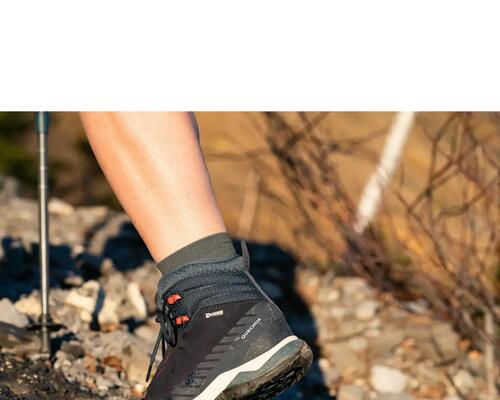 trekking boots on a mountain hiking