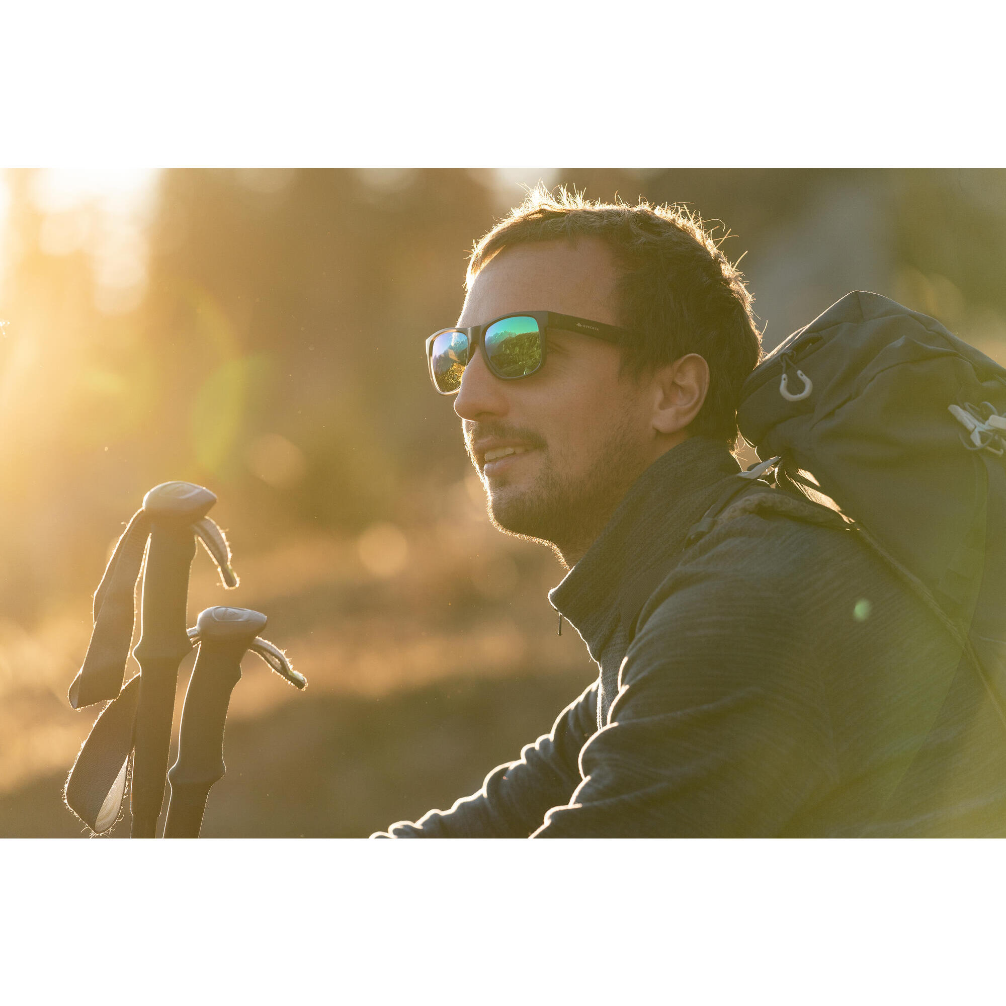 Очки солнцезащитные походные категория 3 для взрослых поляризованные MH140 QUECHUA