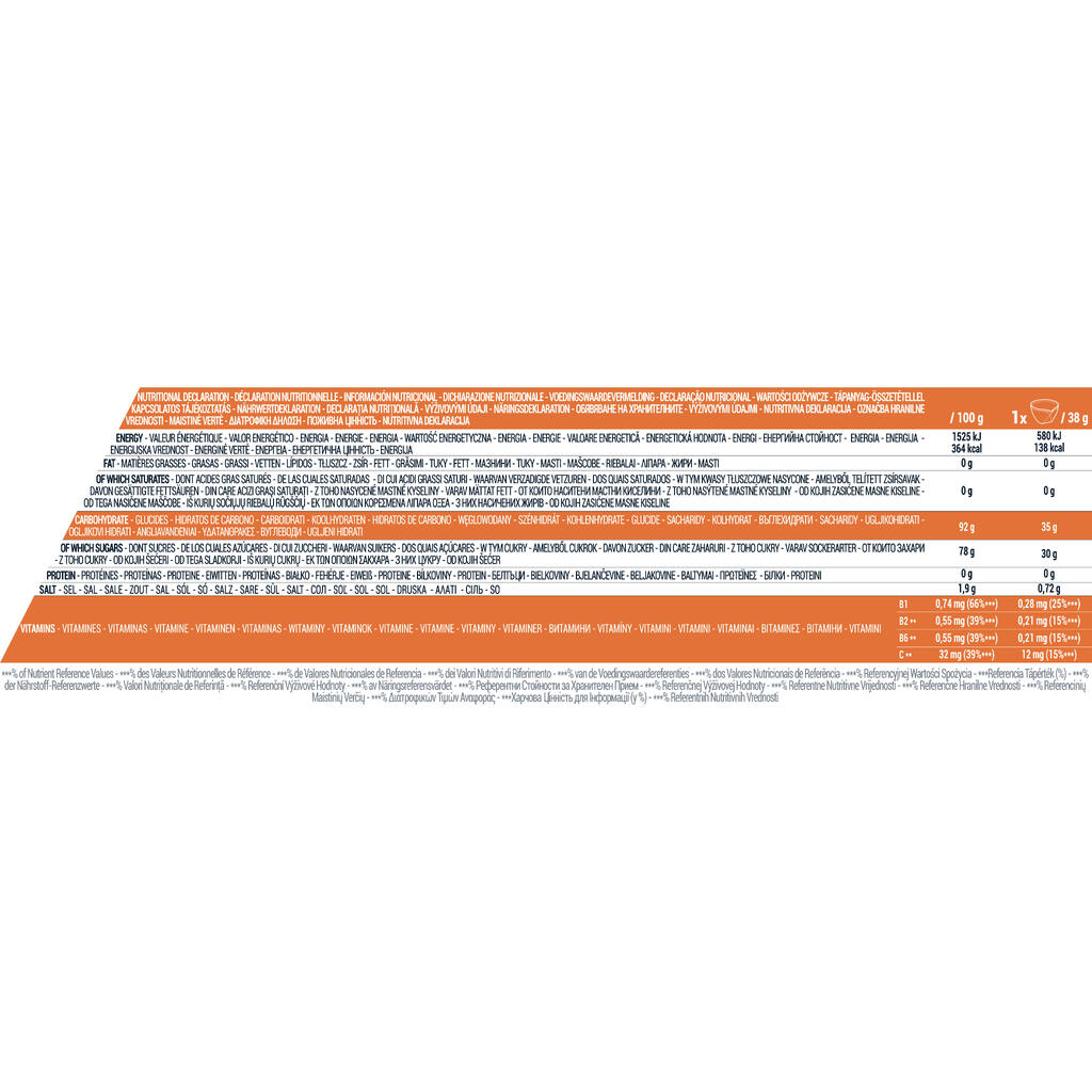 Boisson isotonique poudre ISO orange 650g