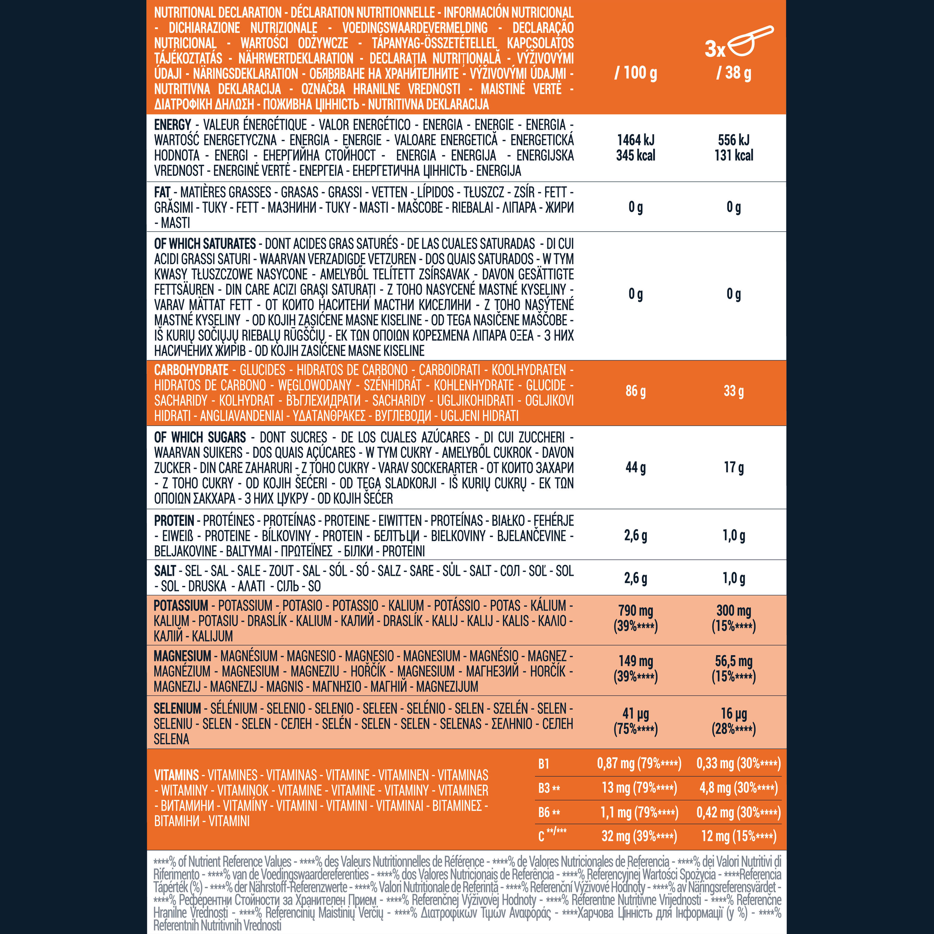 Iso+ Isotonic Drink Powder 2 kg - Orange 3/4