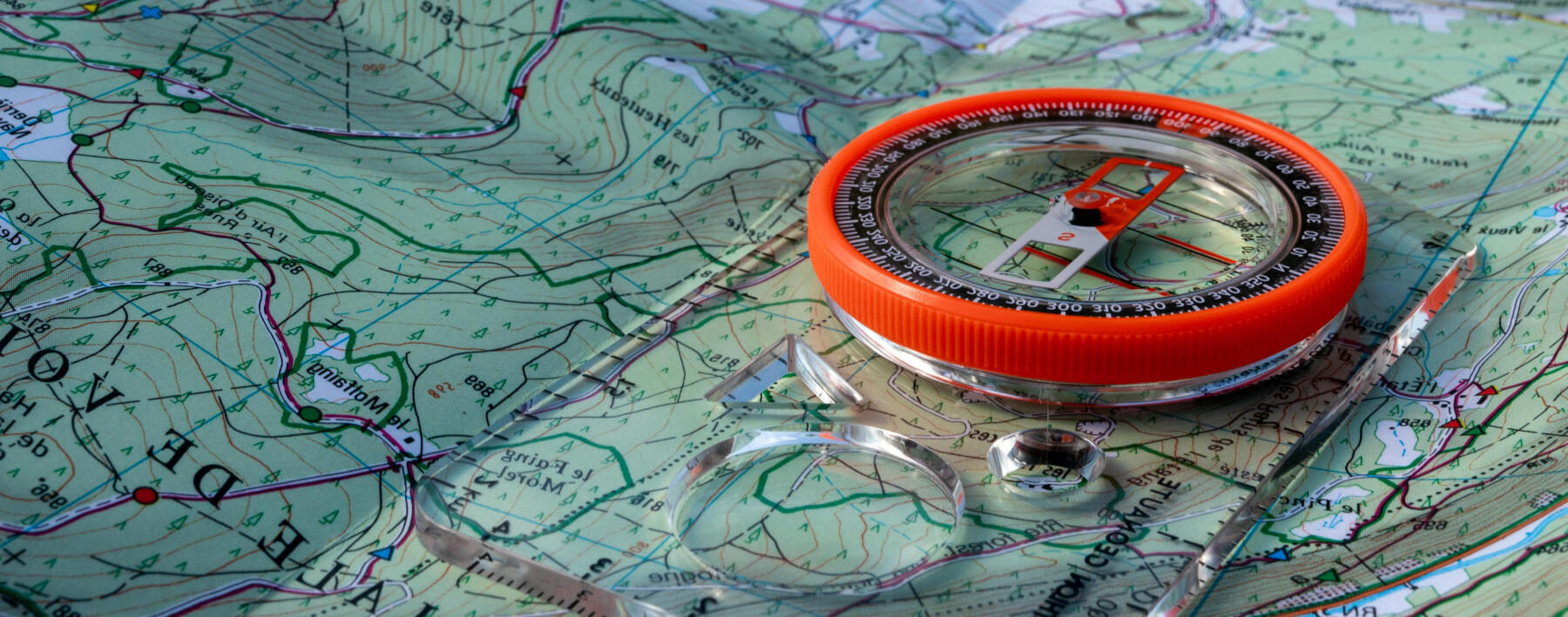 compass map for wilderness survival