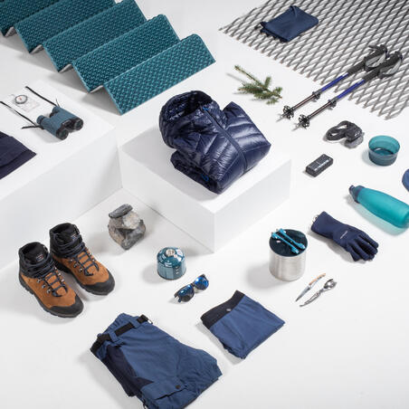 Pantalón de trekking en montaña - TREK 500 - Resistente, azul, para hombre