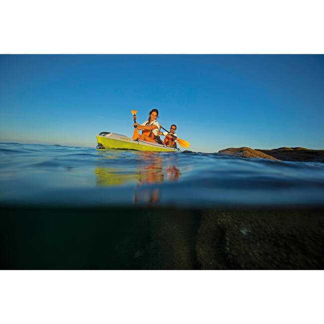 Pevný kajak Borneo Tahe + opěrka zad pro 2 dospělé a 1 dítě TAHE