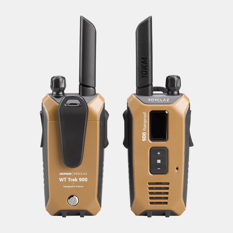 2 Walkie-Talkies WT900 wasserdicht per USB wiederaufladbar mit Etui 