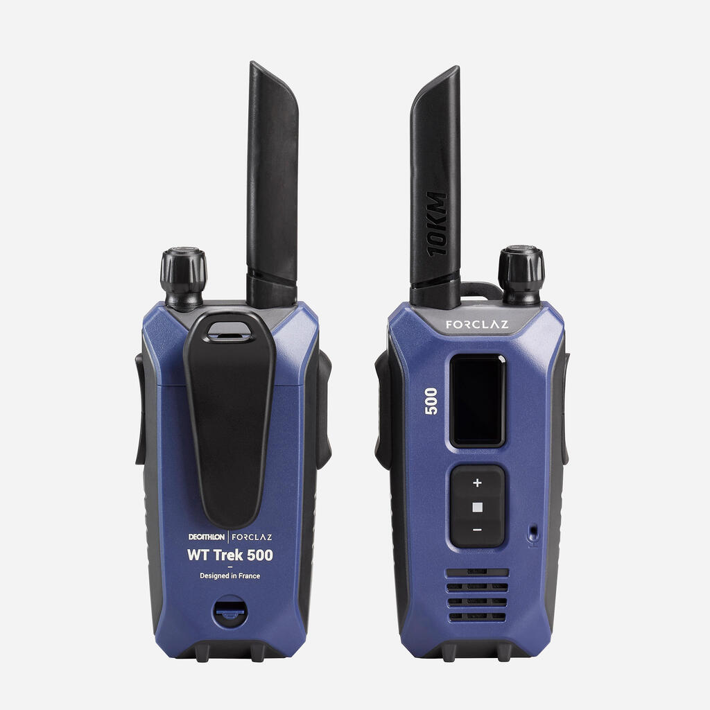 Ζεύγος επαναφορτιζόμενων με USB Walkie-talkie - WT TREK 500 - 10 km