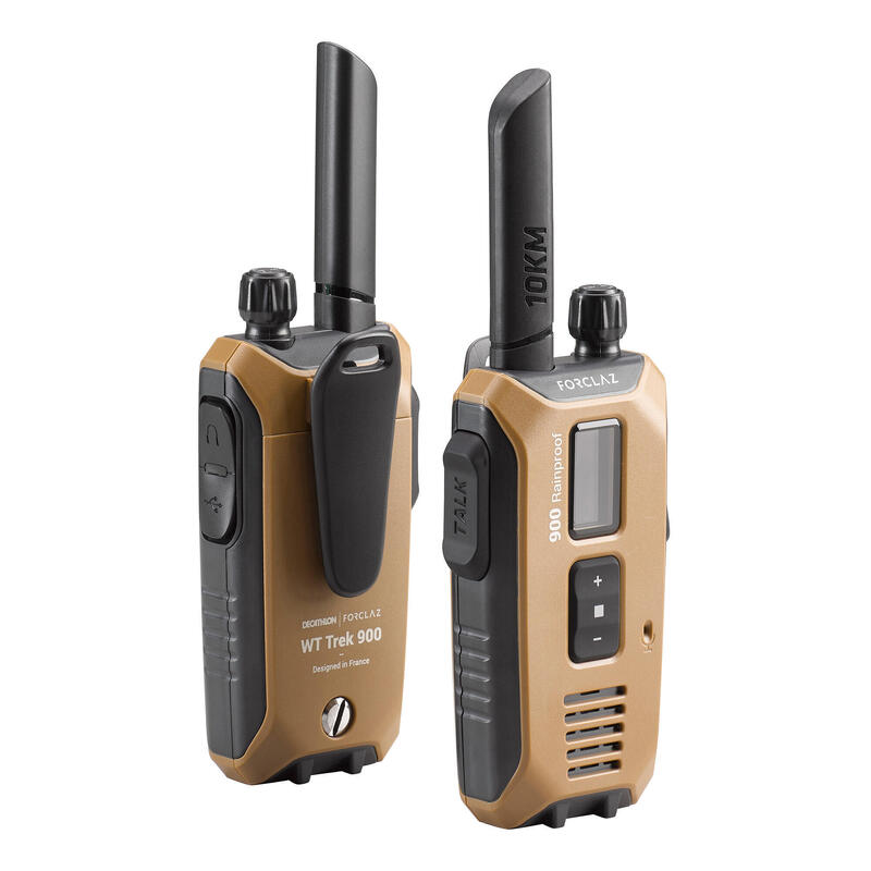 2 Walkie-Talkies WT900 wasserdicht per USB wiederaufladbar mit Etui 