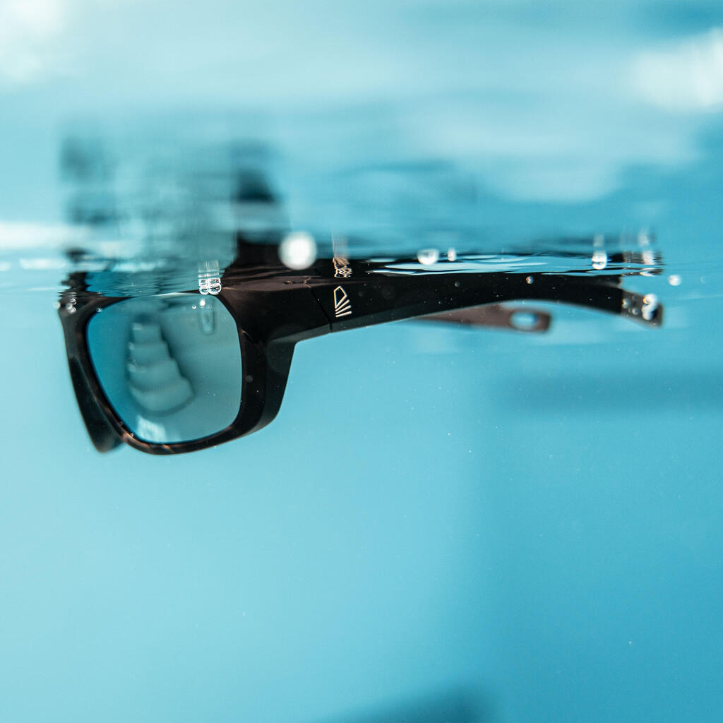 Lunettes de soleil polarisées flottantes voile adulte 500 taille M Noir Volcano