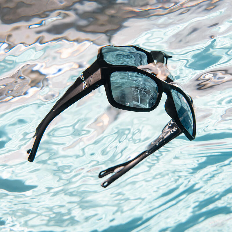 Sonnenbrille Segeln Damen/Herren schwimmfähig polarisierend 100 Grösse M schwarz