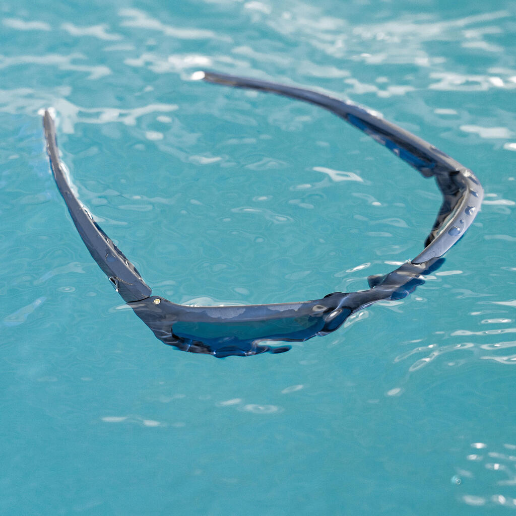 Lunettes de soleil polarisées flottantes voile enfant SAILING 100 bleu foncé