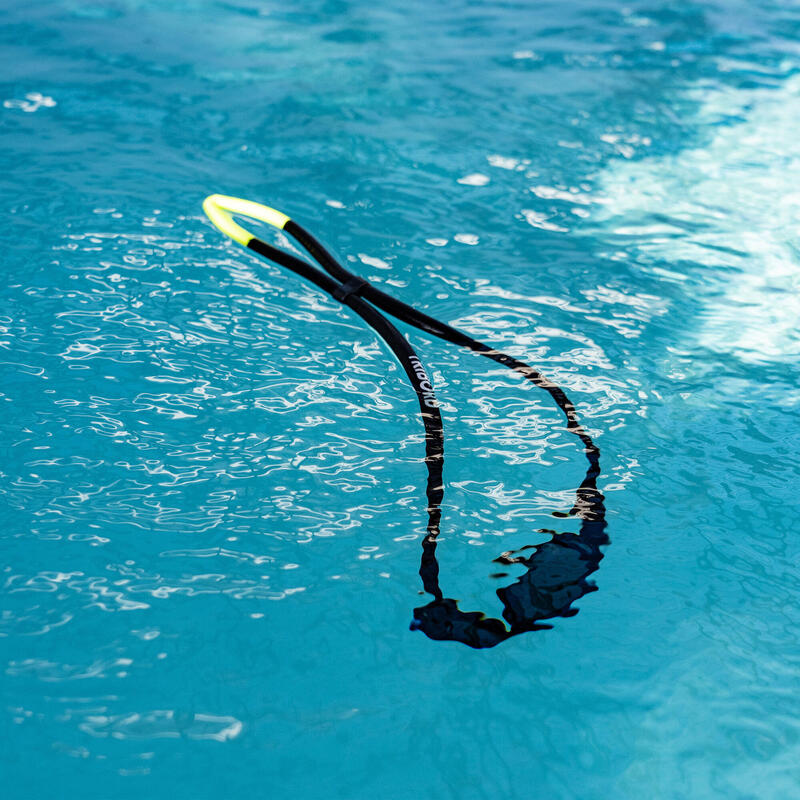 成人款航海浮水眼鏡繫繩－黑色／黃色