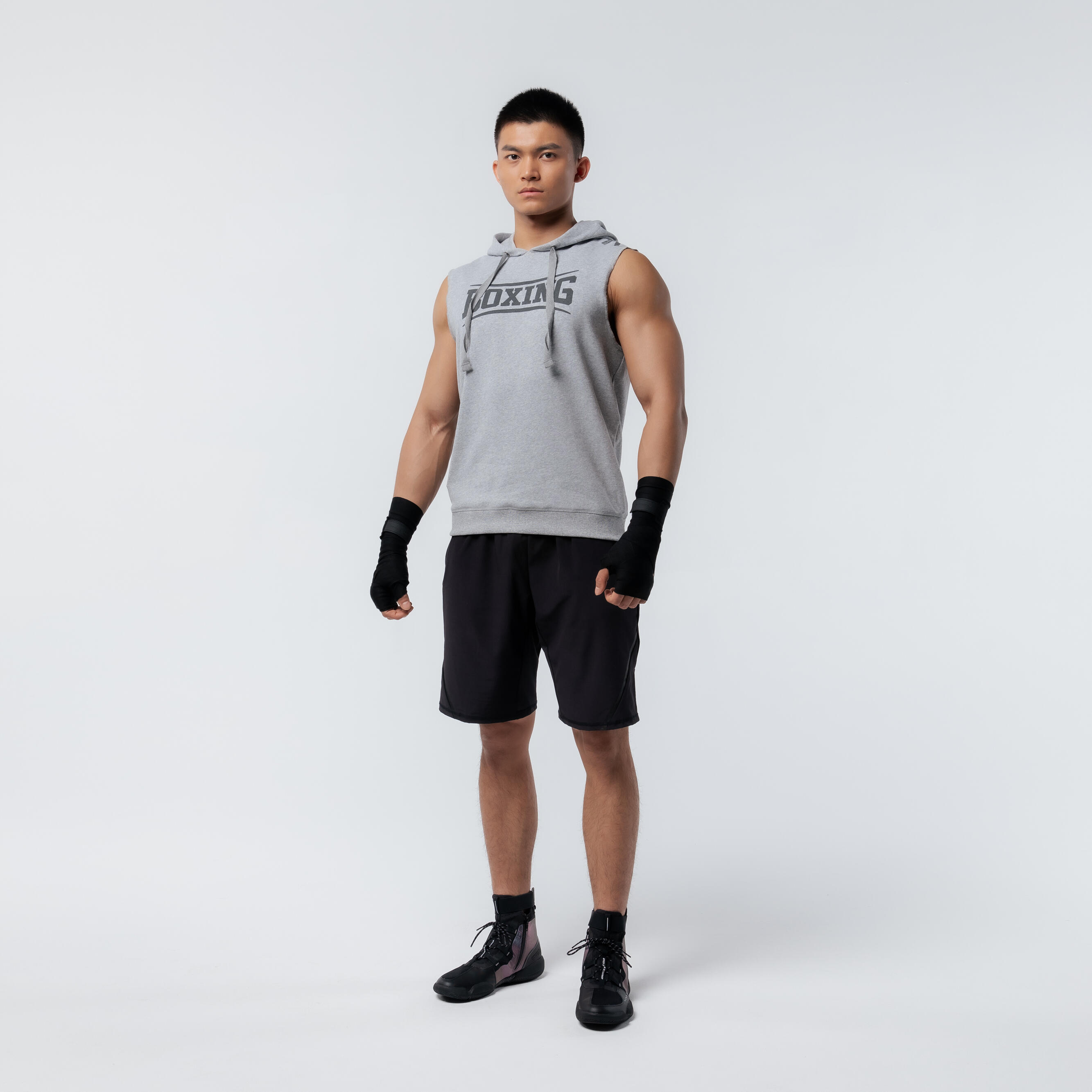 Boxing Hooded Tank Top - Grey 4/10