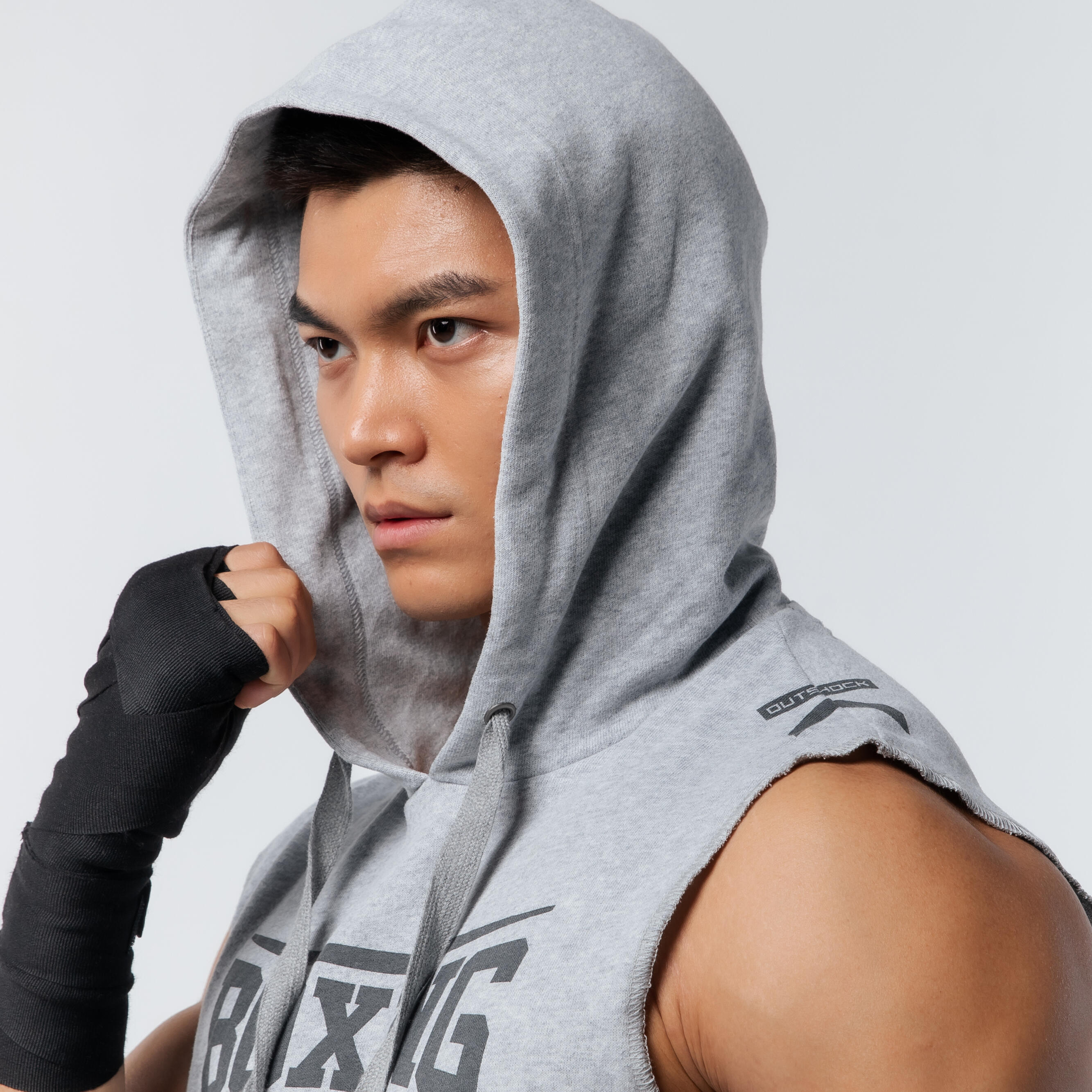 Boxing Hooded Tank Top - Grey 3/10