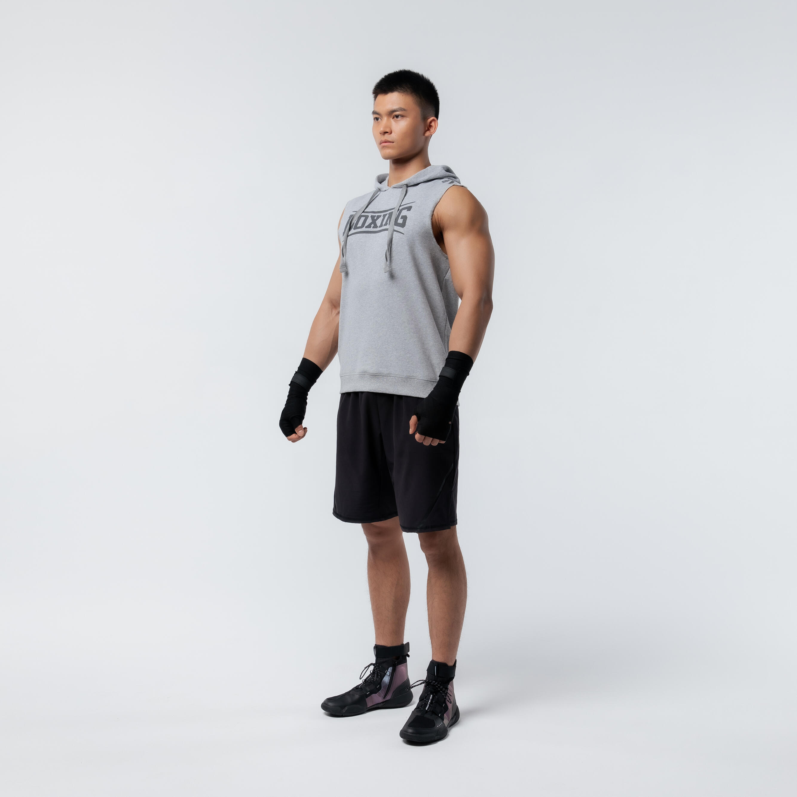 Boxing Hooded Tank Top - Grey 2/10