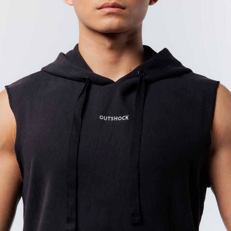 Boxing Tank Top Hoodie - Black