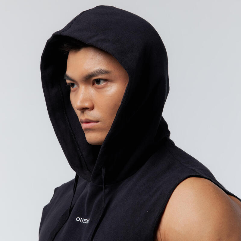 Boxing Tank Top Hoodie - Black