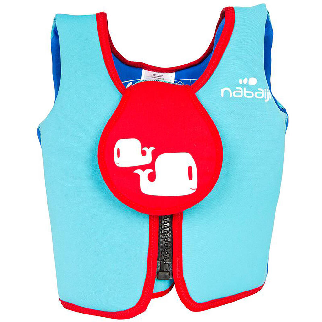 Gilet de natation mousse bleu-rouge