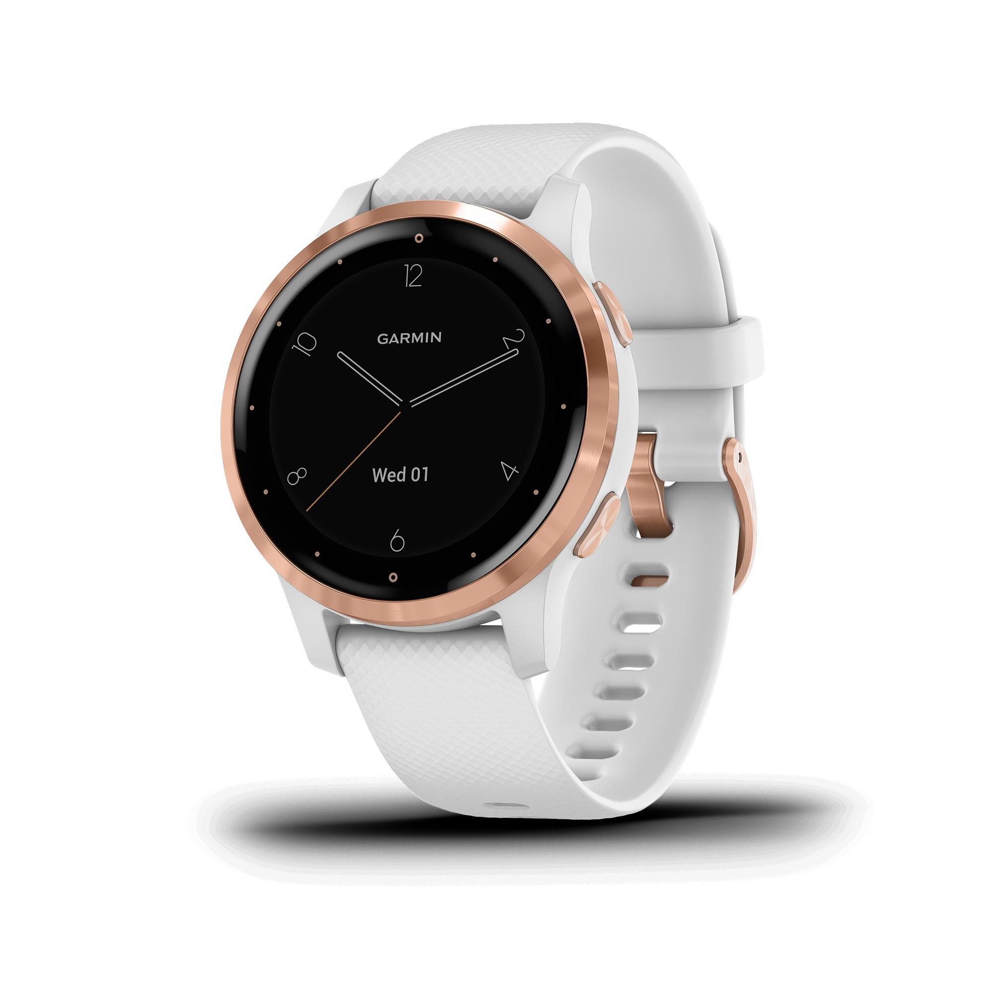 Garmin Vivoactive 4S Smartwatch GPS White and Gold - Decathlon