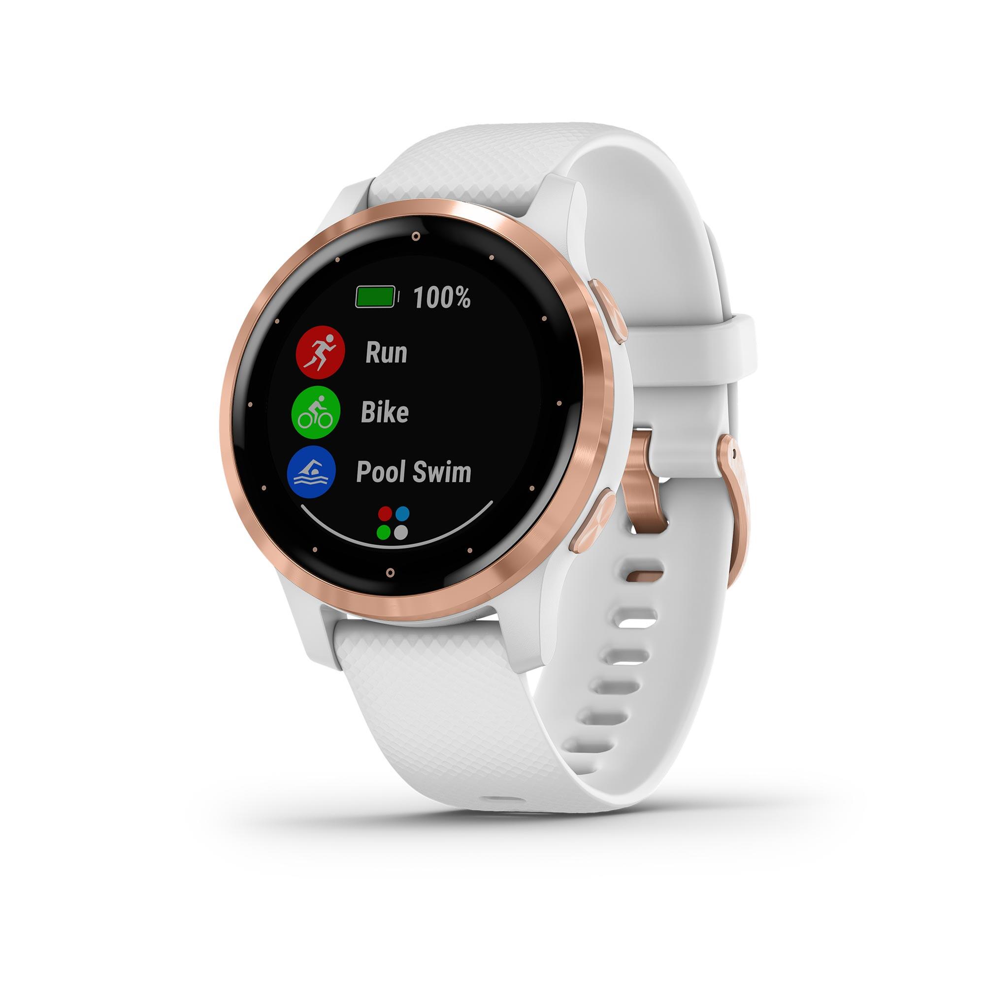 Ceas Smartwatch GPS Vivoactive 4S Alb-Auriu Alb-Auriu