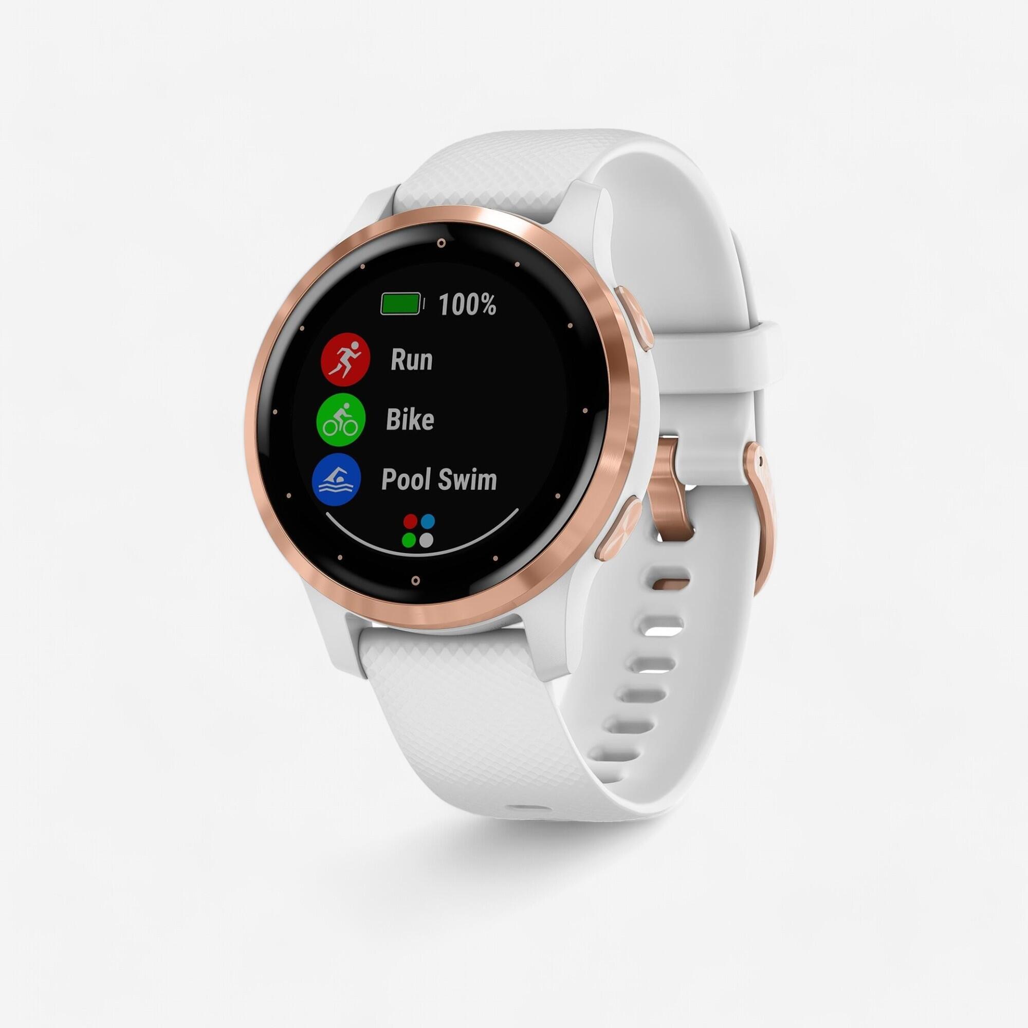 GPS Smartwatch Vivoactive 4S weiss/gold | GARMIN | DECATHLON